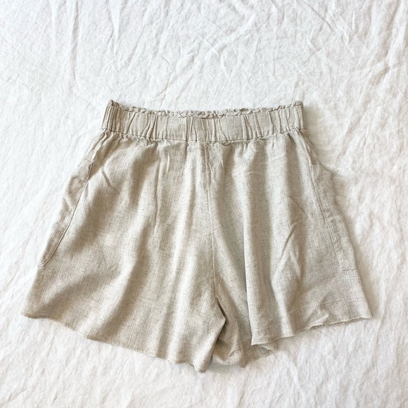 H&M Linen Blend High Waist Mom Shorts - Picture 5 of 7